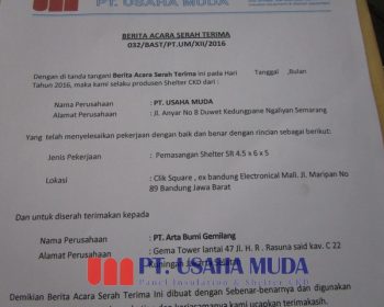 Shelter CKD PT arta bumi gemlingan